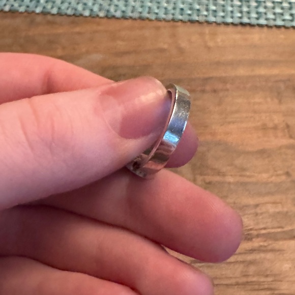 GUCCI Heart Solid 925 Sterling Silver Trademark Ring Size 16 Authentic US: 7.5 - Picture 3 of 6